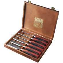 Cinceles para madera BAHCO 424P-S6-EUR - Juego de 6 - Caja de madera