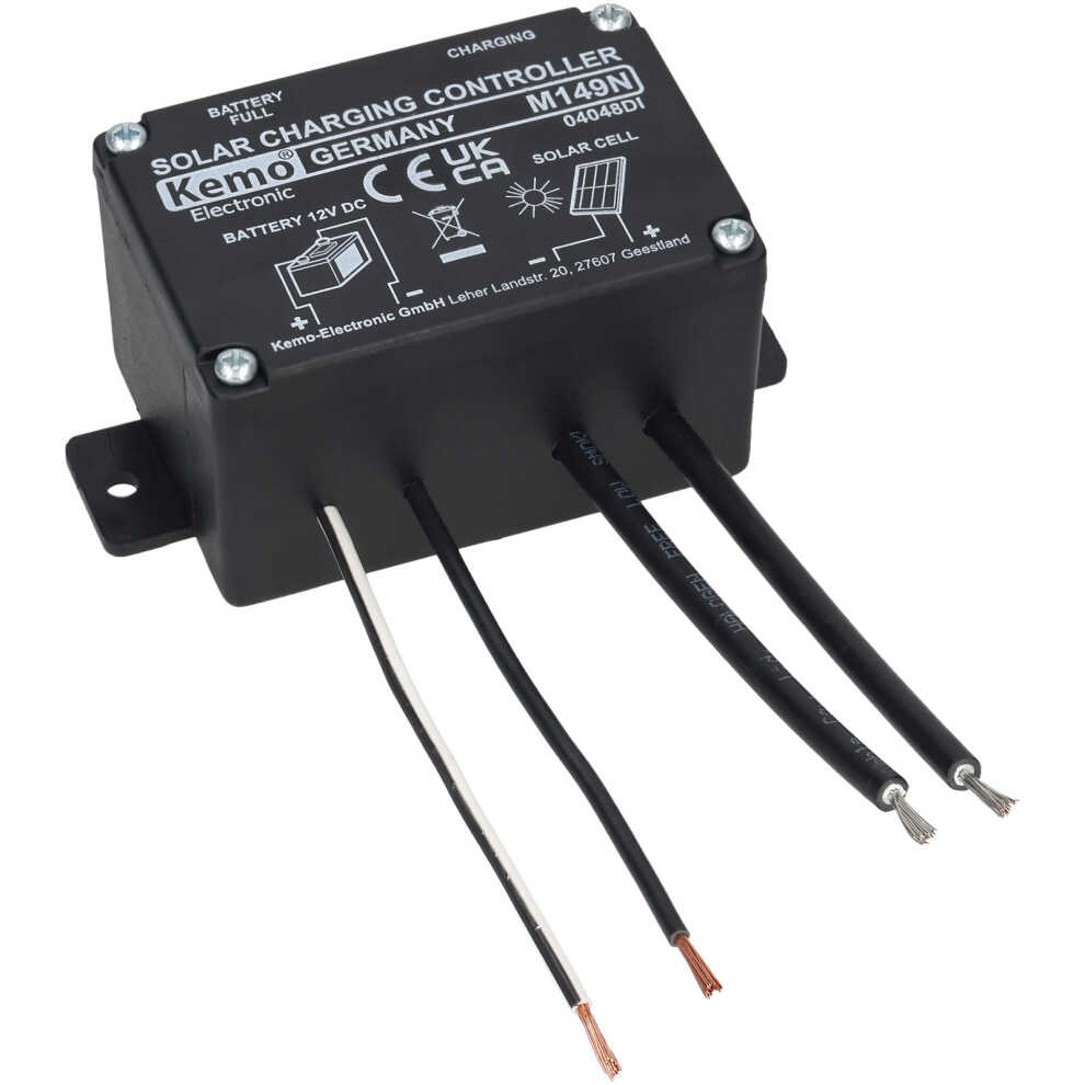 Kemo M149n - 6A Solar Charge Controller/Regulator, 12V, 60W 4024028031491