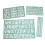 Major Brushes Lettering Stencil Set of 4 1
