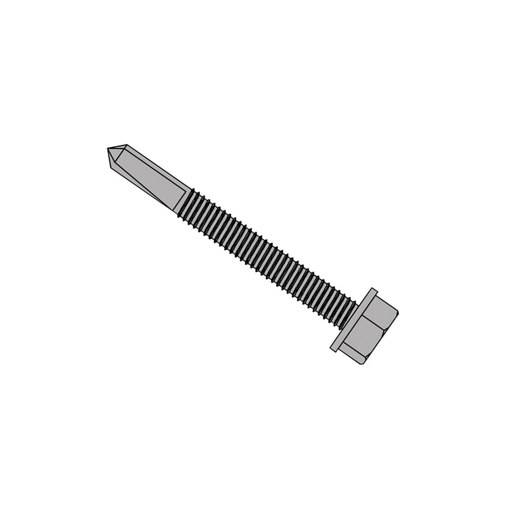 Forgefix TFHUWSD5550H TechFast Roofing Sheet to Steel Hex Screw No.5 Tip 5.5 x 50mm Box 100