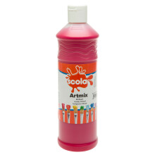 1 Pack - Scola AM600/24 Artmix Ready-mix Paint 600ml - Red
