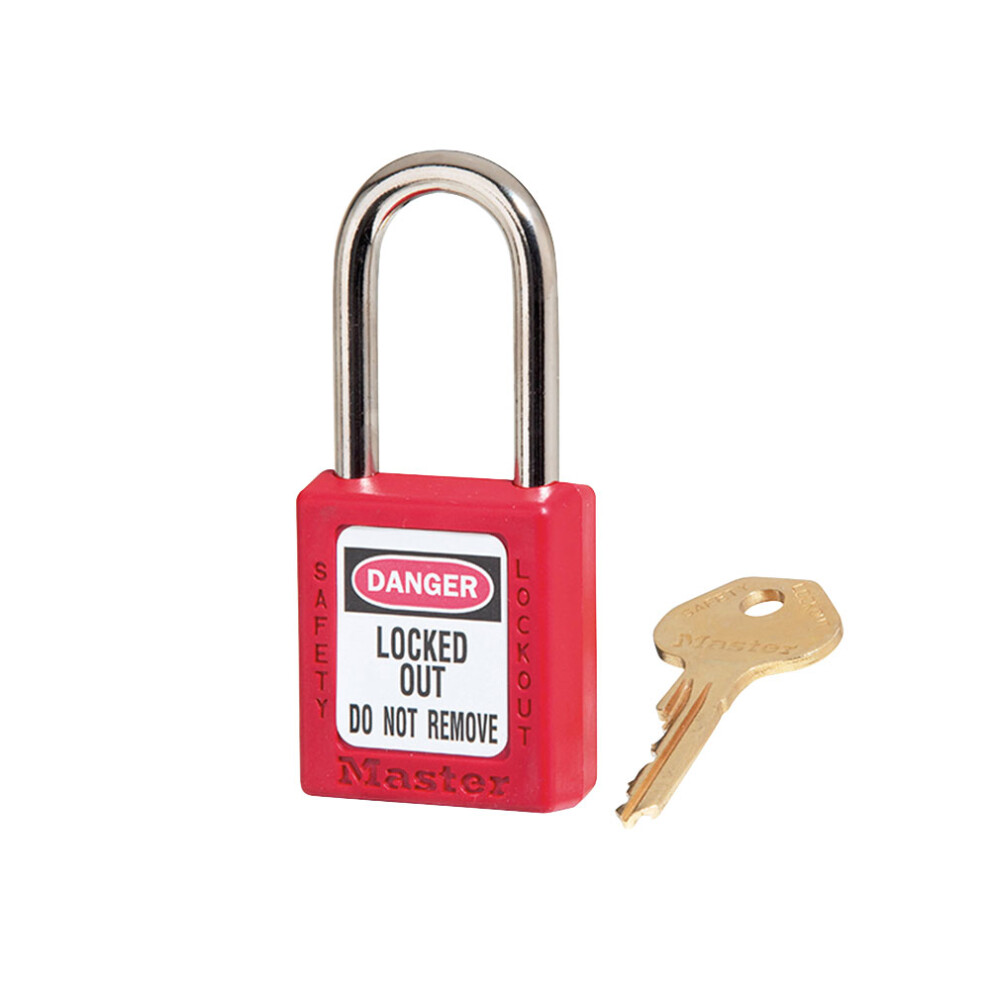 Master Lock S410RED Lockout Padlock â 38mm Body & 6mm Hardened Steel Shackle