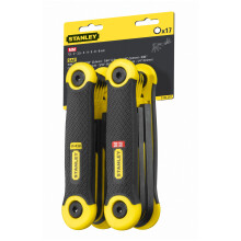 Stanley 2-69-267 Hex Key Allen Key Set Folding 8 Piece Metric and 9 Piece Imperial