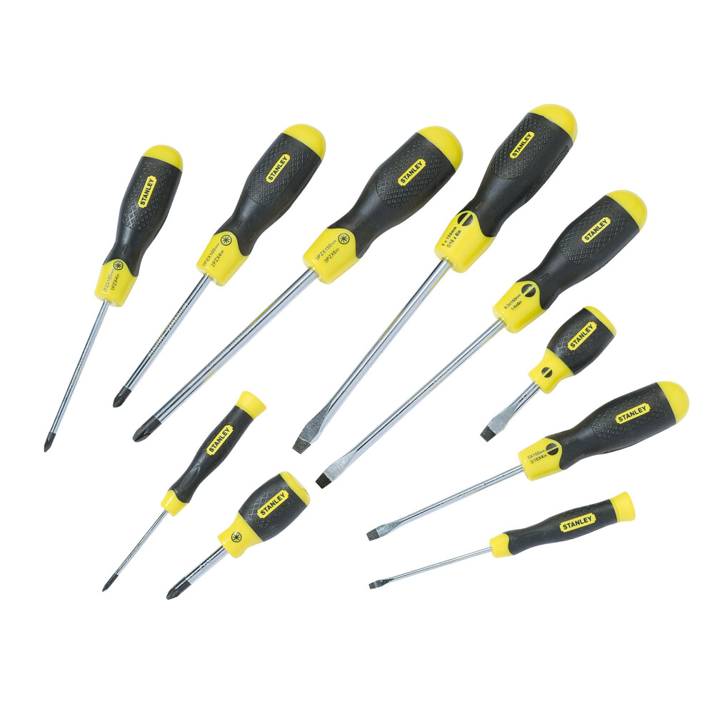 Stanley Cushion Grip 10 Piece Pozidriv Screwdriver Set 2-65-014 - Image 13