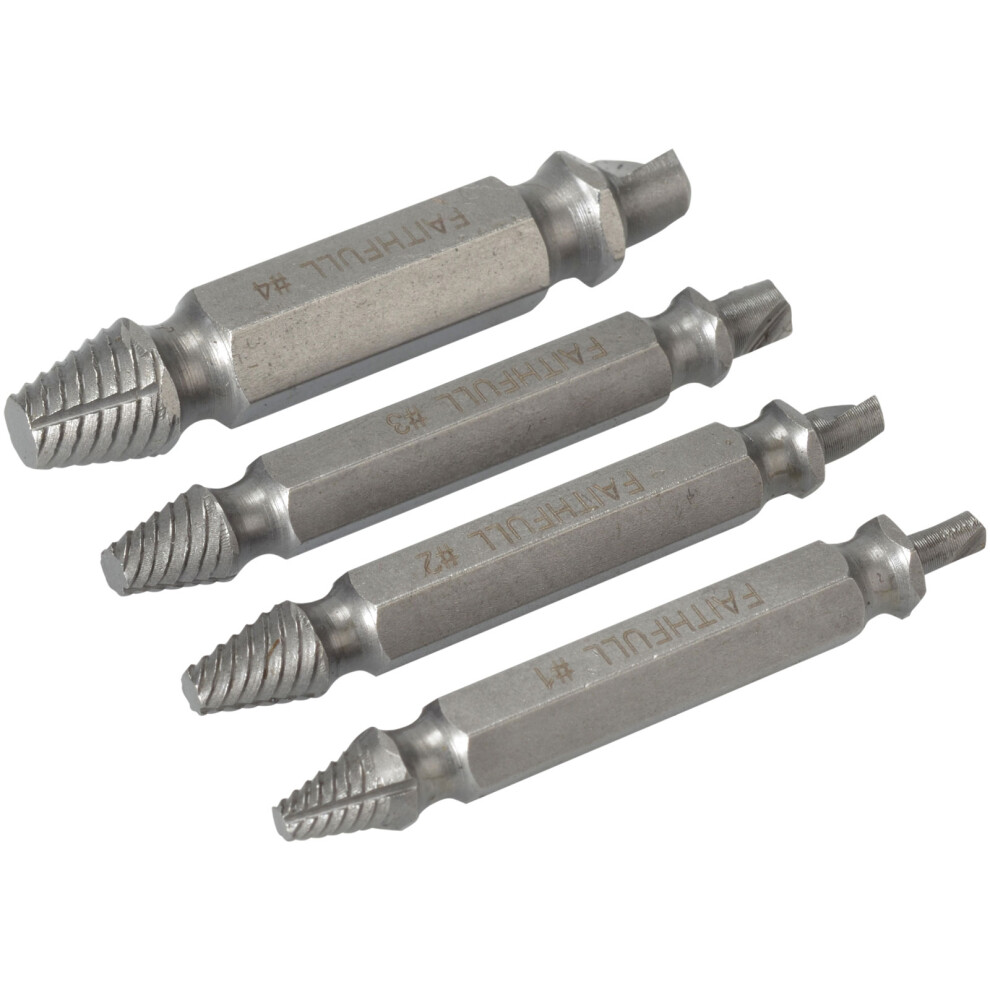 Faithfull FAISBEXTRACT Screw Extractor Kit 4 Piece