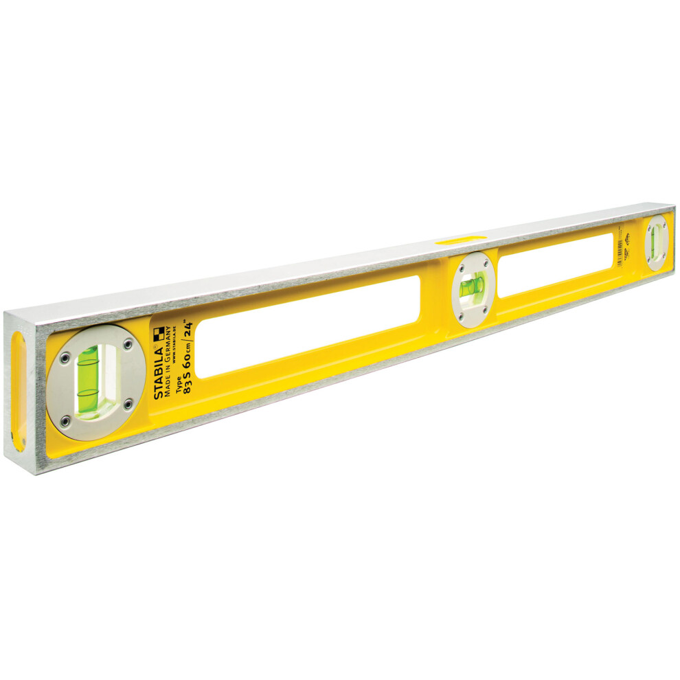 Stabila STB83S-60 Extra Strong Cast Aluminium Spirit Level 3 Vial 24" 60cm
