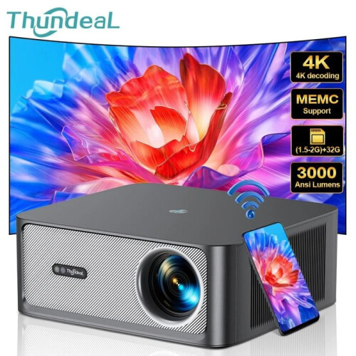 Proyector - ThundeaL - TD98Pro - 3000 Lumens - 4K - HDR10+ - Bluetooth 5.4