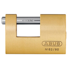 ABUS KA11578 82/90 90mm Monoblock Brass Shutter Padlock Keyed 8521