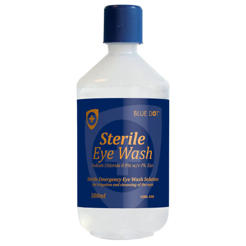 Crest Medical Blue Dot Eye Wash Solution 500ml Bottle