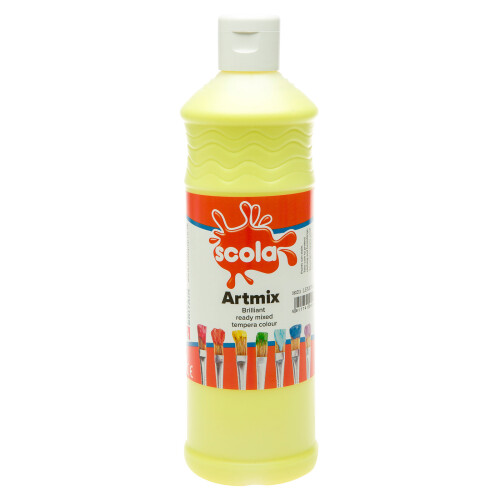 Scola 600ml Ready Mix Paint - Colour Lemon - AM600/7
