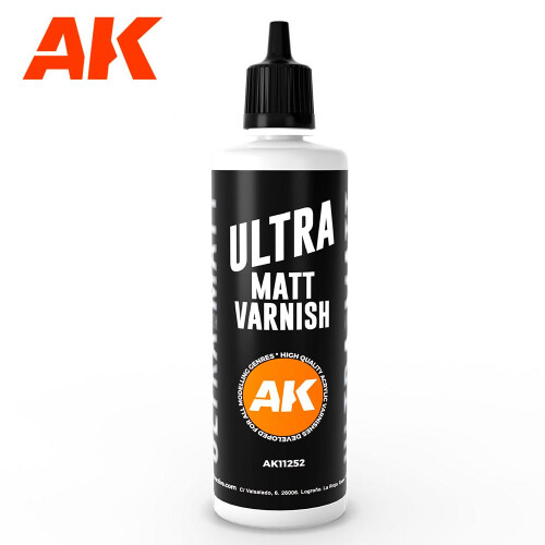 - Ultra Matt Varnish 100ml - AK11252, Transparent