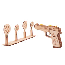 Wood Trick Wooden Scale Model Kit Shotgun Kids Children Art Model Making Set