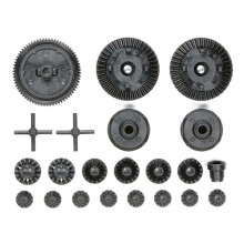 Tamiya 300051531 51531 Pièces de rechange G-Parts Gearbox TT-02, Argent/Gris