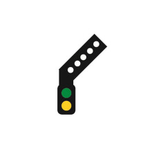 Train Tech DCC Signal (RH Feather) - 2 Aspect Distant HO/OO Gauge TTDS2R