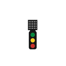 Train Tech DCC Signal (Theatre Indicator) - 3 Aspect Home Distant HO/OO Gauge