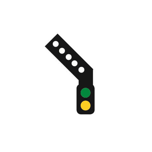 DCC Signal (LH Feather) 2 Aspect Distant