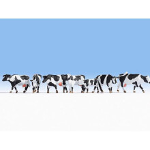 Black & White Cows (7) Figure Set - OO/HO gauge figures Noch 15725 - F1