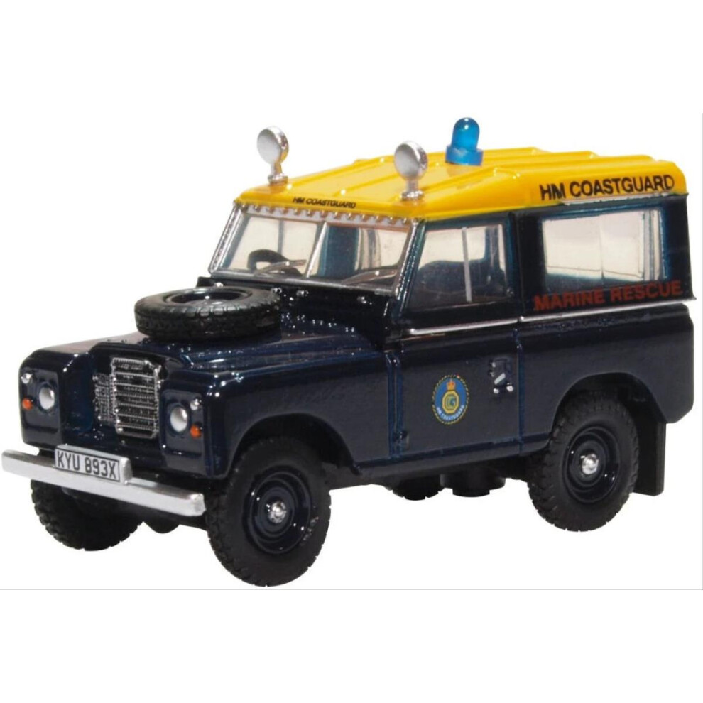 Oxford Diecast 76Lr3s007 Land Rover Series Iii Station Wagon Hm Coastguard Oo