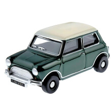 Oxford Diecast 76MN003 Austin Mini Almond Green/Old English White OO Gauge