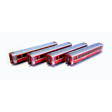 Kato 10-1413 RhB EW1 Red 4 Coach Set (4) N Gauge