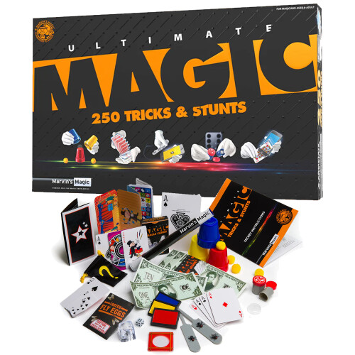 - 250 Tricks & Stunts - Kids Magic Set Ultimate Tricks & Illusions - Magic Tricks For Kids - Includes Interactive Magic Tricks, Magic Ups and Balls +