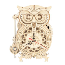 Puzzle 3D - Rokr - Eulen-Uhr - 161 Teile - Holz - Niveau 4/5