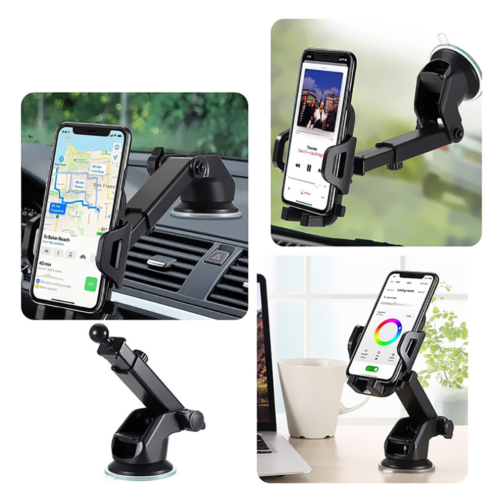 Universal Car Phone Mount, 360-Degree Rotation Suction Cup Vent Clip, Secure And Stable Mounting For Iphone Samsung Moto 9169997027115
