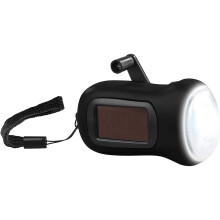 Lampe torche portable, design ergonomique et robuste, avec manivelle et fonction lampe torche de poche rechargeable, idéale pour les situations