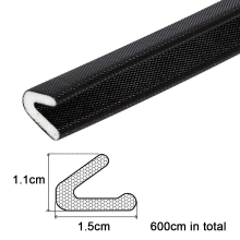 Guarnizione di tenuta a V per porte, flangia in PVC resistente che garantisce una tenuta sicura per porte scorrevoli di sicurezza in legno, facile