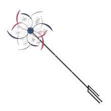 Metal Garden Stake Wind Spinner Yard Stake American National Day