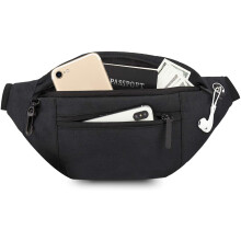 Crossbody Fanny Pack For Men Women, Large Capacity Waist Bag With Metal Zipper, Waterproof Design Perfect For Outdoor Activities, Four Zippered