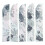 5Pcs Handhelds Folding Fan Storage Bag Vintage Flower-Grey 1
