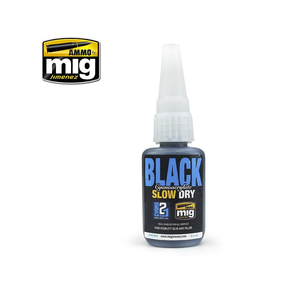 Mig Black Ammo By Slow Dry Cyanoacrylate