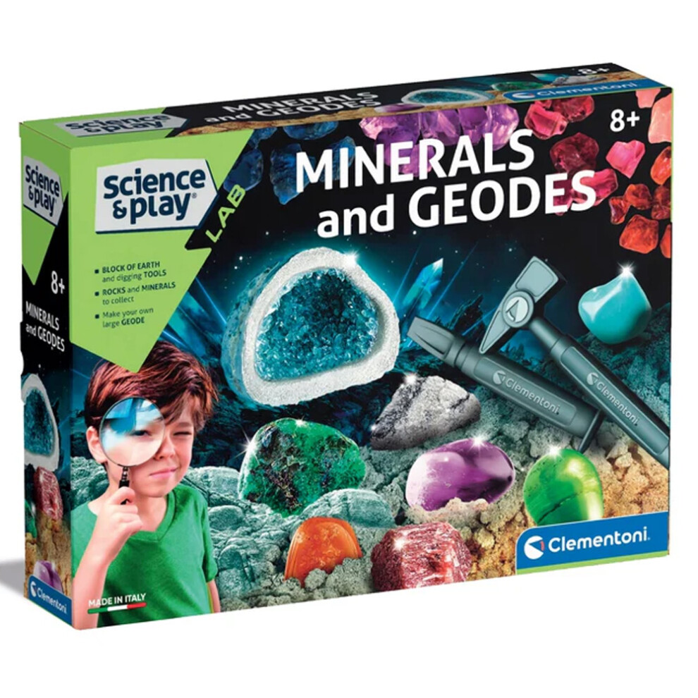 New Clementoni Science & Play Lab: Minerals & Geodes Stem Set Age 8+ 61377