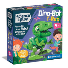 75073 Science & Play Dino Bot T-Rex, Educational and Scientific, Building Set, Gift for Kids Age 8, STEM, Dinosaur Toys Robot, Made in Italy,