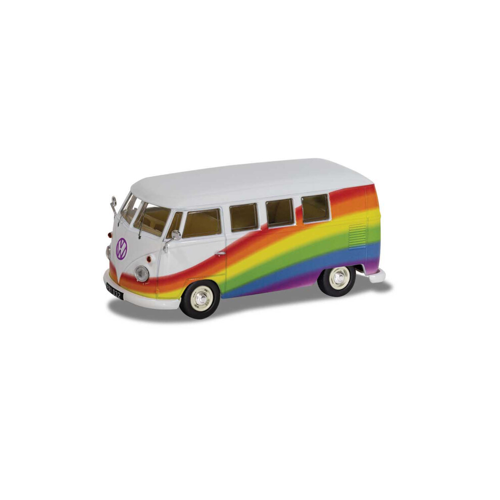 Corgi Volkswagen Campervan Peace Love And Rainbows - 1:43
