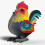 EUGY 3D Rooster No.133 Model Craft Kit - Board Game 2