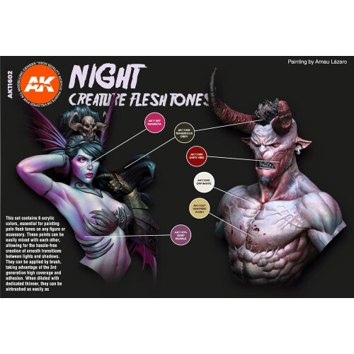 AK11602 - AK Interactive Set - Night Creatures Flesh Tones 1