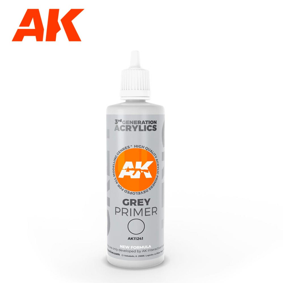Ak11241 - Ak Interactive - Grey Primer 100Ml (3Rd Generation) 8435568306882