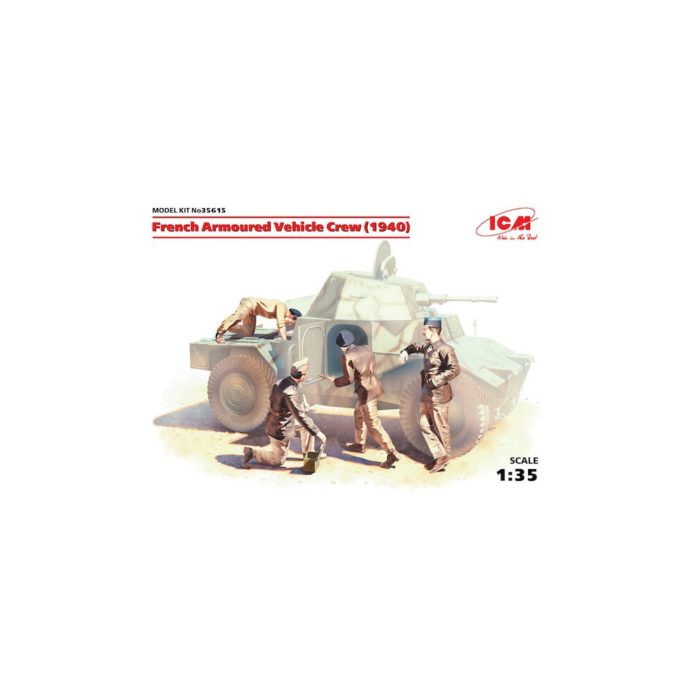 Photos - Model Building Kit ICM ICM35615 - 1:35 - French Armoured Vehicle Crew 4 Figs (1940)