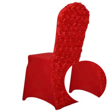 Stretch Rose OnePiece Wedding Chair Cover, Banquets-Red