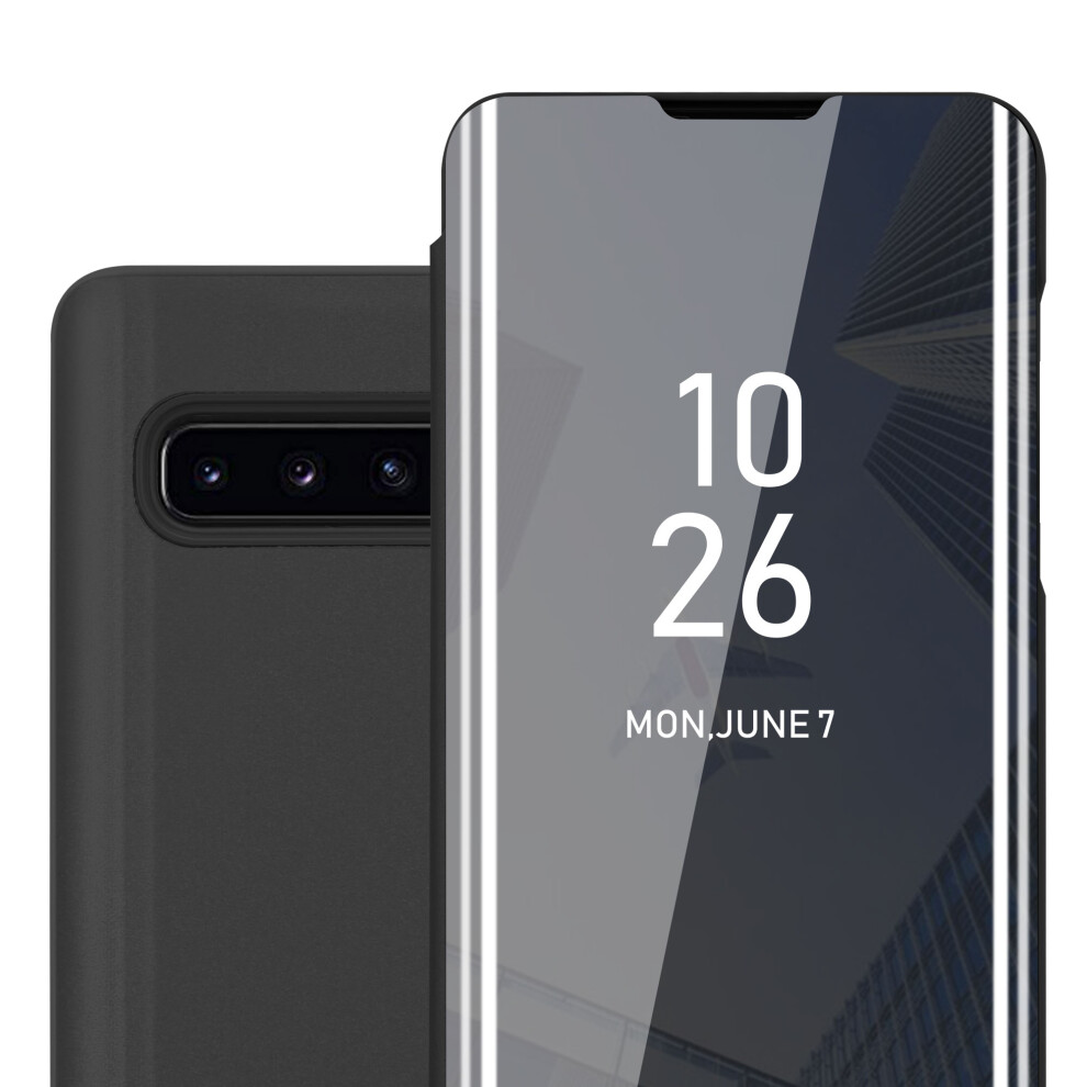 Cadorabo (Black) Case For Samsung Galaxy S10 Plus Cover Book Wallet Protection Pu Leather Flip Magnetic Smart View Etui Black