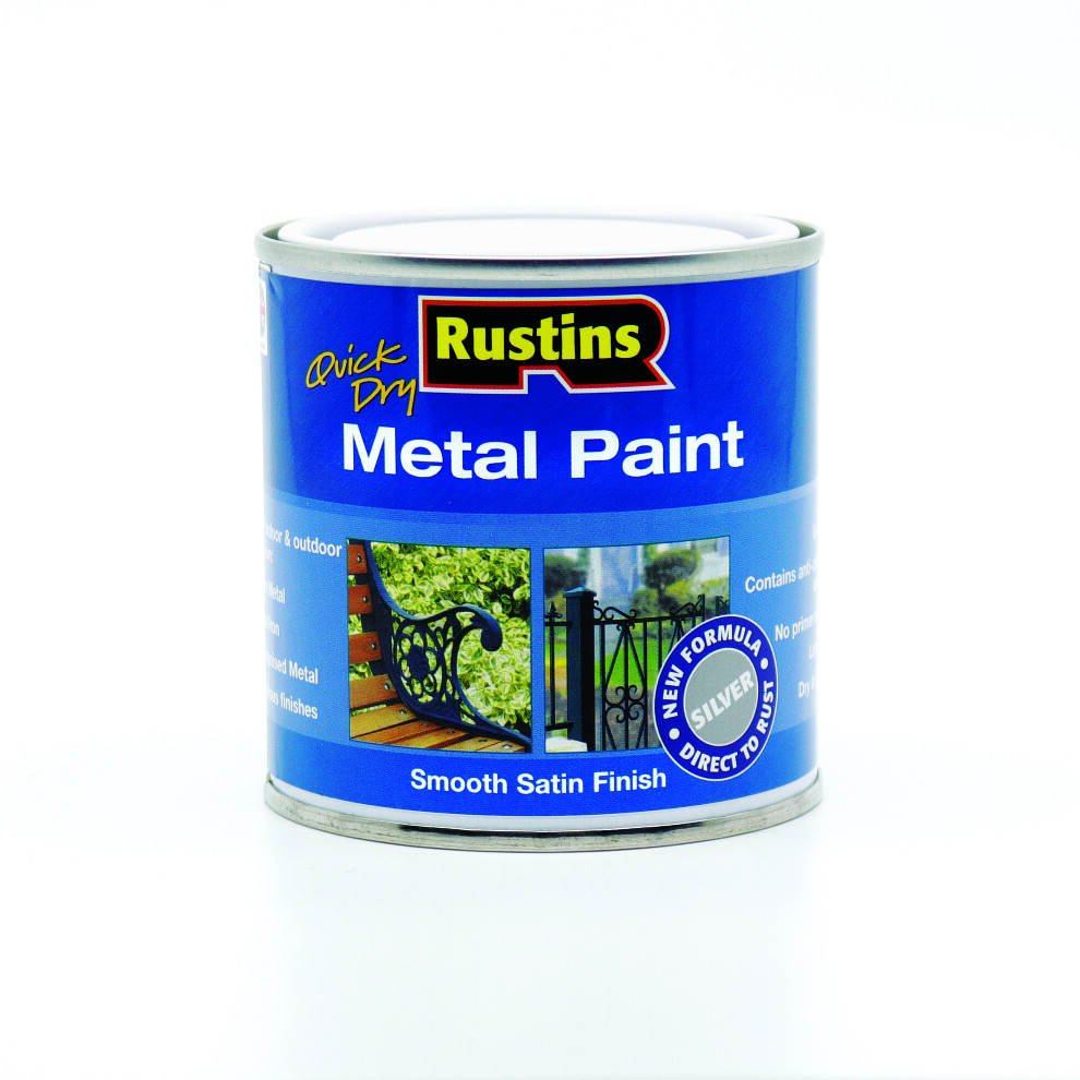 Rustins MPSR250 250ml Metal Paint - Silver
