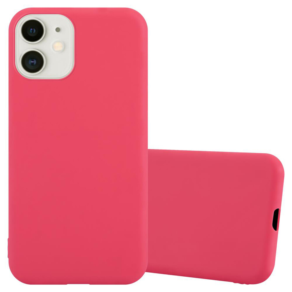 (Candy Rot, Apple Iphone 12 Mini (5,4" Zoll)) Cadorabo Case For Apple Iphone 12 Mini Cover Protection Tpu Silicone Gel Back Case Red 4063758182288
