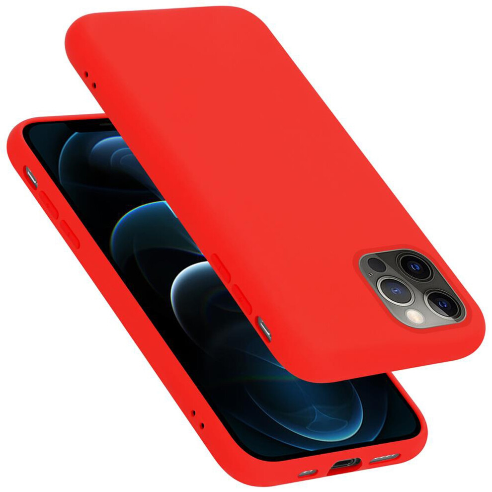 (Liquid ) Cadorabo Case For Apple Iphone 12 / 12 Pro Cover Protection Tpu Silicone Gel Red 4063758194816