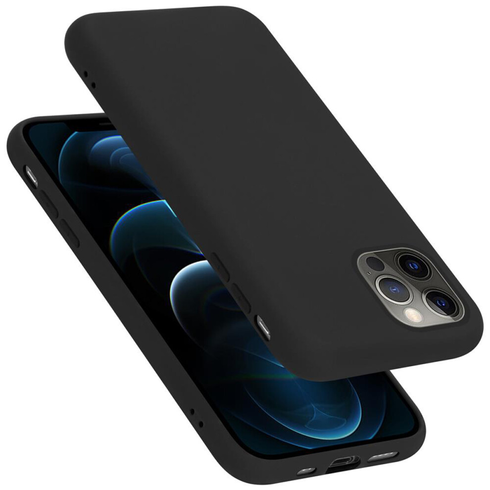 (Liquid ) Cadorabo Case For Apple Iphone 12 / 12 Pro Cover Protection Tpu Silicone Gel Black 4063758194779