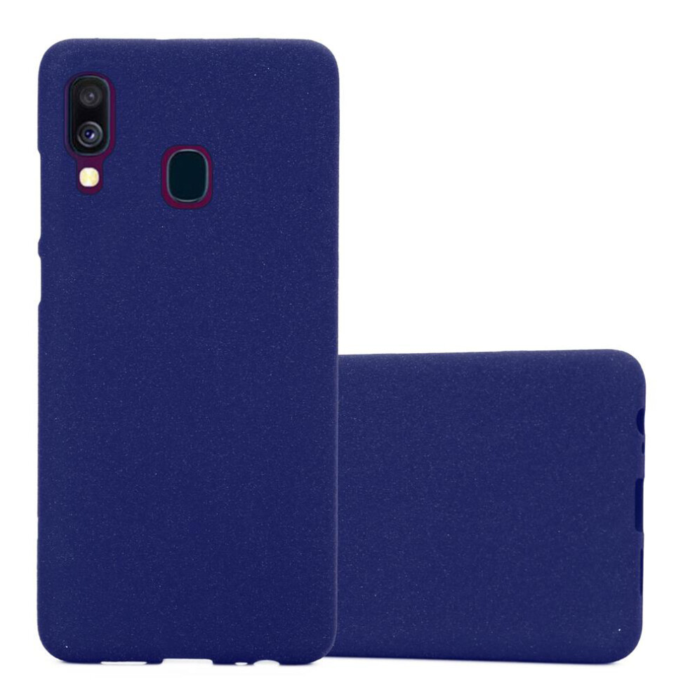 Cadorabo (Frost Dunkel Blau, Samsung Galaxy A40) Case For Samsung Galaxy A40 Cover Matt Protection Tpu Silicone Gel Back Case Blue