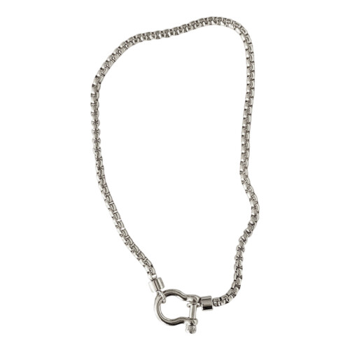 Mousqueton robuste en acier inoxydable, pendentif,-Argent