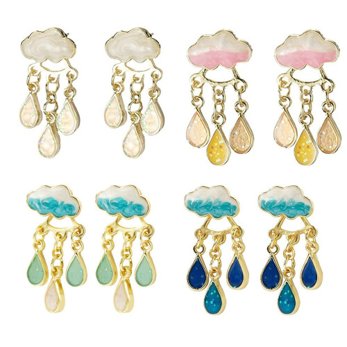 Boucles d'oreilles en forme de nuage exquises,-couleur claire 1