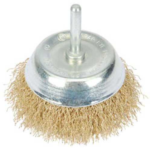Draper Brassed Steel Crimped Wire Cup Brush, 75mm